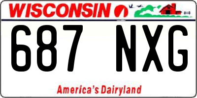 WI license plate 687NXG
