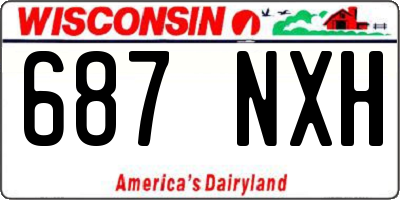 WI license plate 687NXH