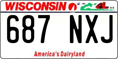 WI license plate 687NXJ