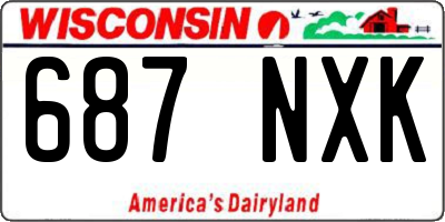 WI license plate 687NXK