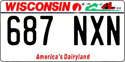 WI license plate 687NXN