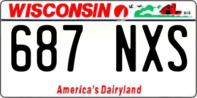 WI license plate 687NXS