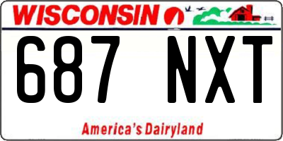WI license plate 687NXT