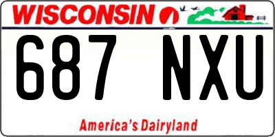 WI license plate 687NXU