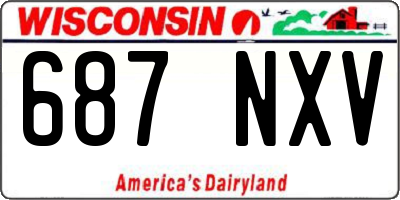 WI license plate 687NXV