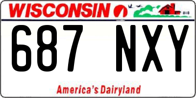 WI license plate 687NXY