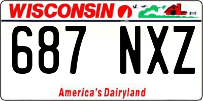 WI license plate 687NXZ