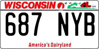 WI license plate 687NYB