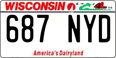 WI license plate 687NYD