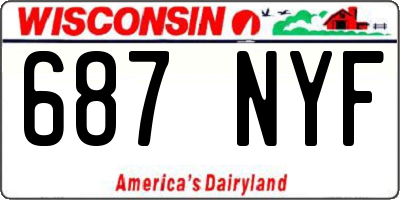 WI license plate 687NYF
