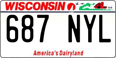 WI license plate 687NYL