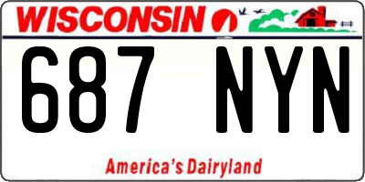 WI license plate 687NYN
