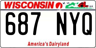 WI license plate 687NYQ