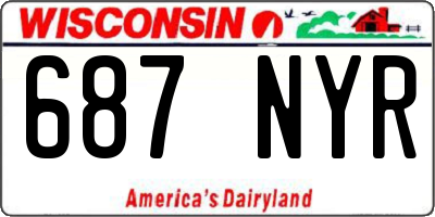 WI license plate 687NYR