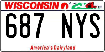 WI license plate 687NYS