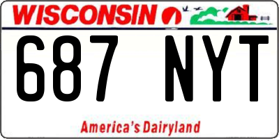 WI license plate 687NYT
