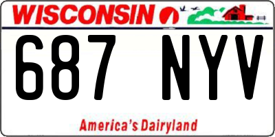 WI license plate 687NYV