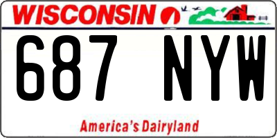 WI license plate 687NYW