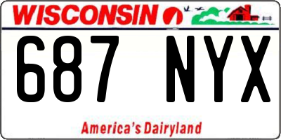 WI license plate 687NYX