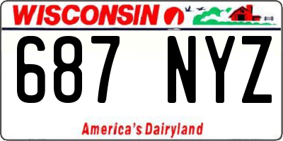 WI license plate 687NYZ