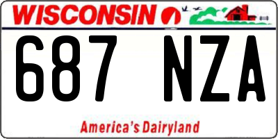 WI license plate 687NZA