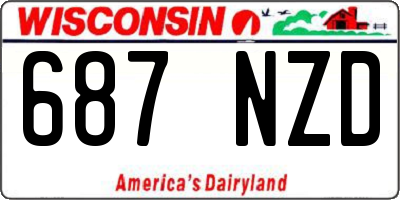 WI license plate 687NZD
