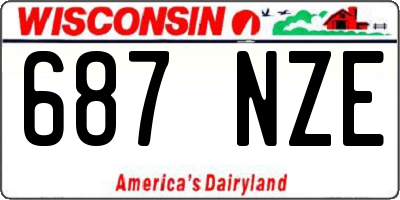 WI license plate 687NZE