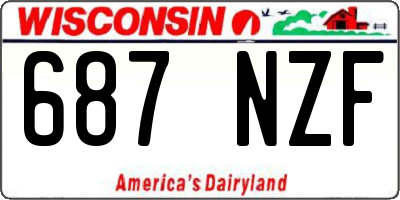 WI license plate 687NZF