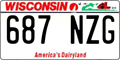 WI license plate 687NZG