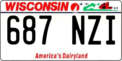 WI license plate 687NZI