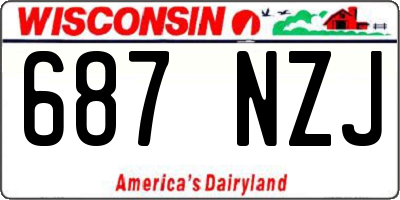 WI license plate 687NZJ