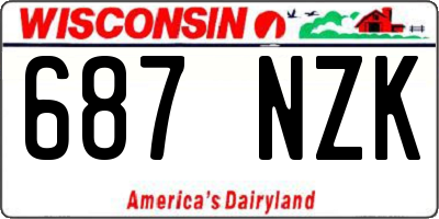 WI license plate 687NZK