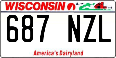 WI license plate 687NZL