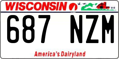 WI license plate 687NZM
