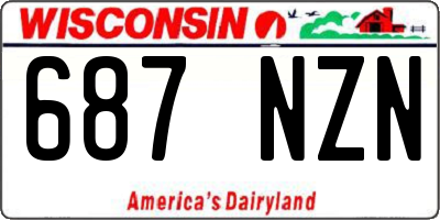 WI license plate 687NZN