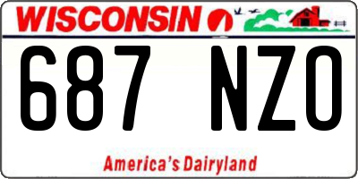 WI license plate 687NZO