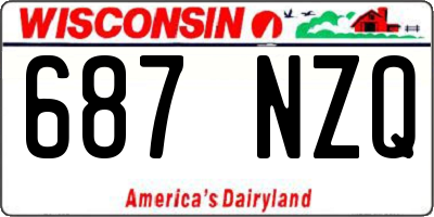 WI license plate 687NZQ