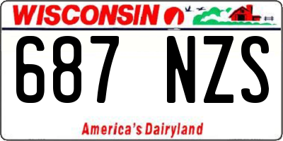WI license plate 687NZS