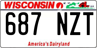 WI license plate 687NZT