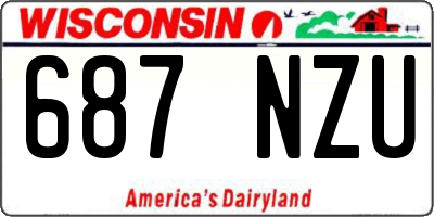 WI license plate 687NZU