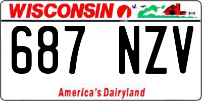 WI license plate 687NZV