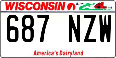 WI license plate 687NZW