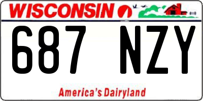 WI license plate 687NZY