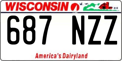 WI license plate 687NZZ