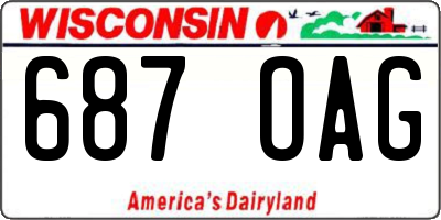 WI license plate 687OAG