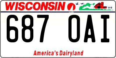 WI license plate 687OAI