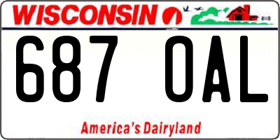 WI license plate 687OAL