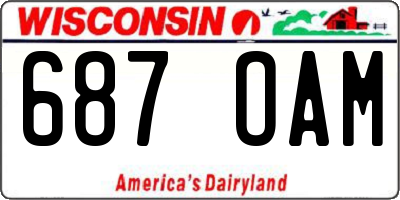 WI license plate 687OAM