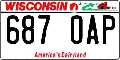 WI license plate 687OAP
