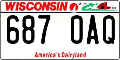 WI license plate 687OAQ